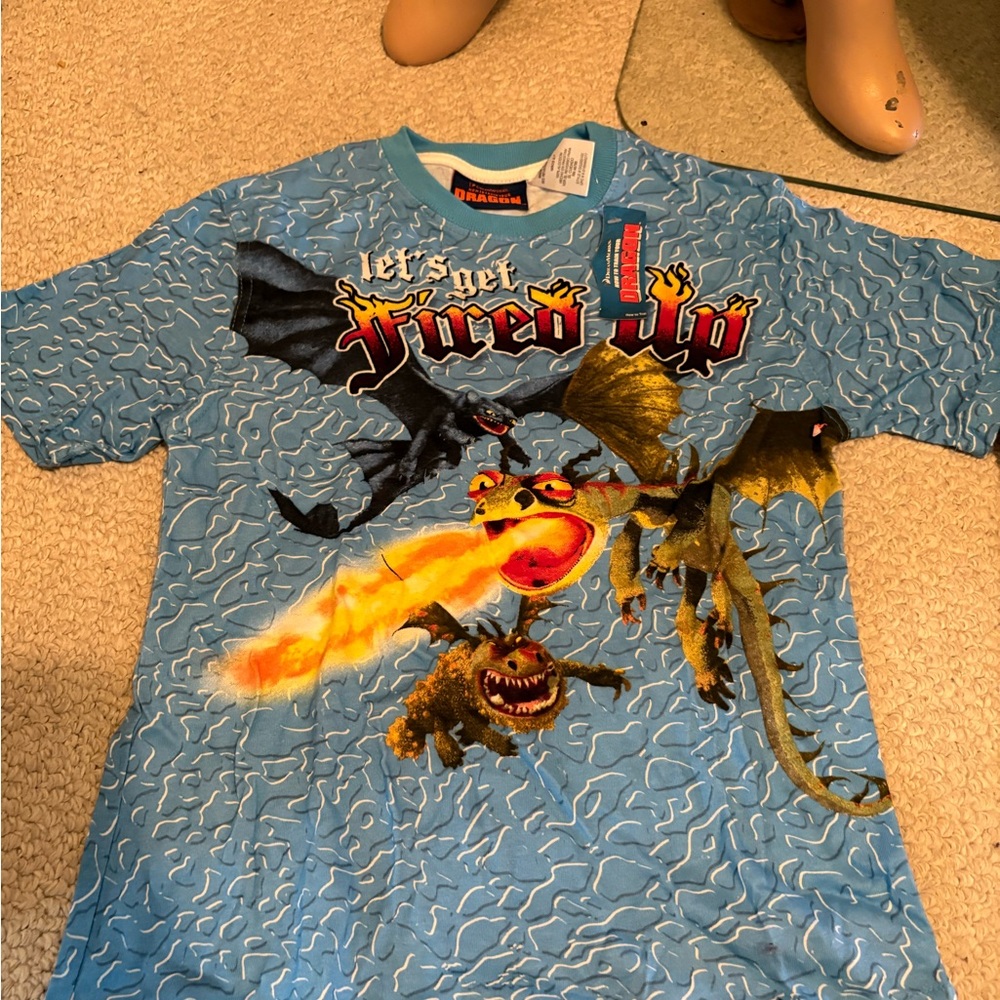 COPY - DreamWorks  How to Train Your Dragon Blue Kids 2pc nwt size 6-7